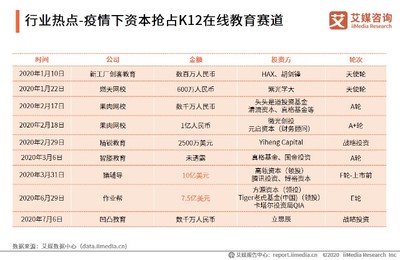 2020上半年中國(guó)K12在線教育行業(yè)熱點(diǎn)追蹤 政策、技術(shù)、資本與服務(wù)的多維共振